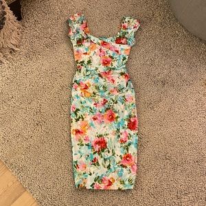 Stop staring floral billion dollar baby dress